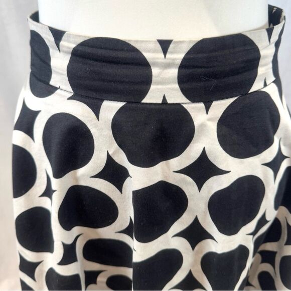 Amanda & Chelsea black and white circle print cotton skirt size 2 - Picture 3 of 6